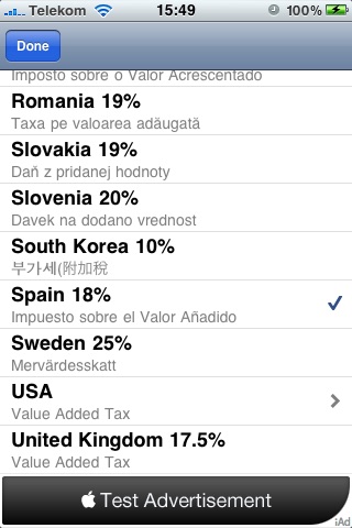 Vat Calculator (with iAd's) screenshot 2