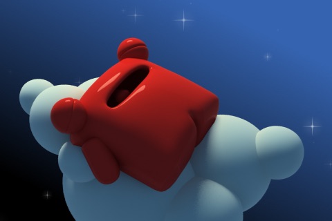 Sleeping Carl on a cloud