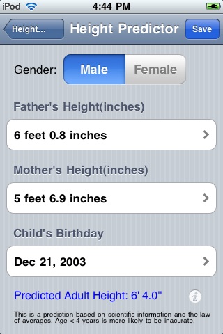 Height Log – Height Care, Height Tracker and Height Predictor screenshot 2