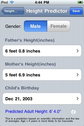 Height Log – Height Care, Height Tracker and Height Predictor
