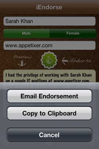 iEndorse screenshot 4