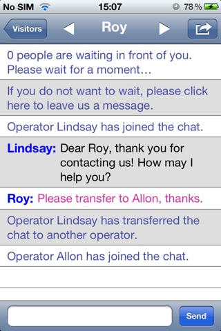 Comm100 Live Chat Visitor Monitor screenshot 2
