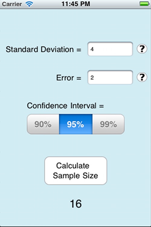 N Sample Size