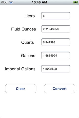 Volume Converter for the iPhone screenshot 3