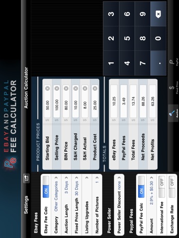 Fee Calculator HD for Ebay & PayPal screenshot 2