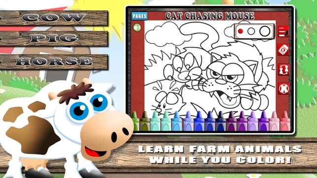 Coloring World Lite - A Farm Animal Learning Book for Kids(圖2)-速報App