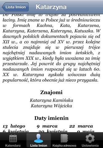 Kalendarz Imienin screenshot 4