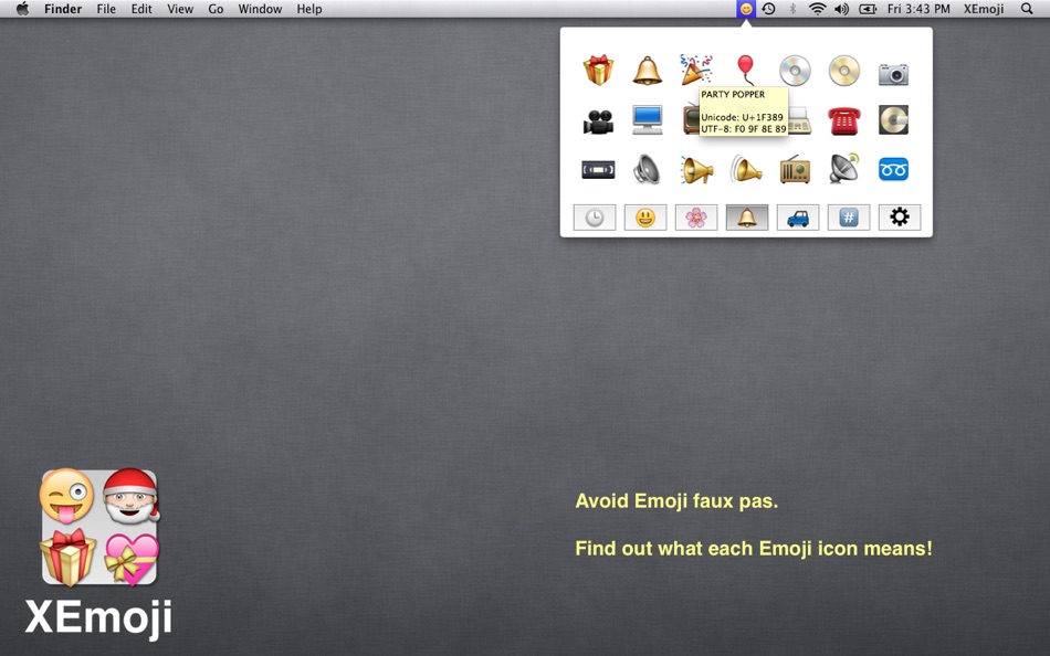 #2. XEmoji (macOS) Podle: XCool Apps
