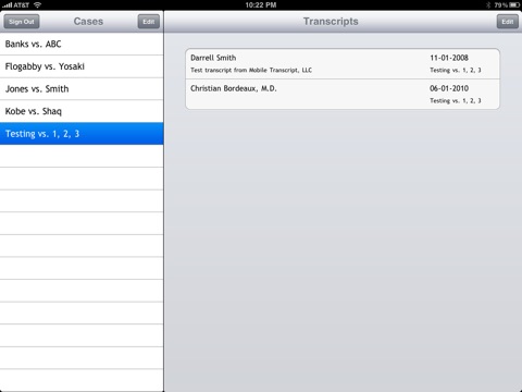 Mobile Transcript for iPad screenshot 2