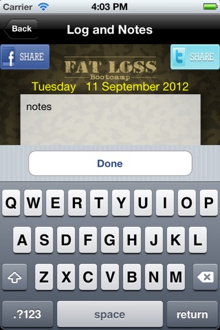 Weight Tracker Boot Camp screenshot 3