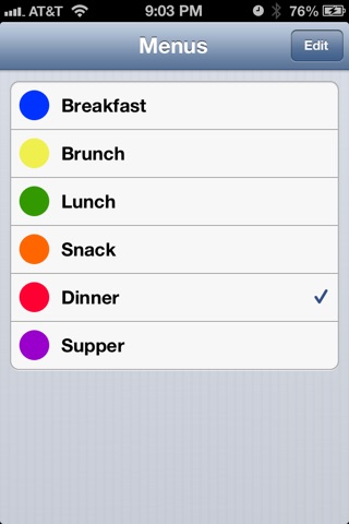 Bill of Fare - Meal Planner screenshot 3