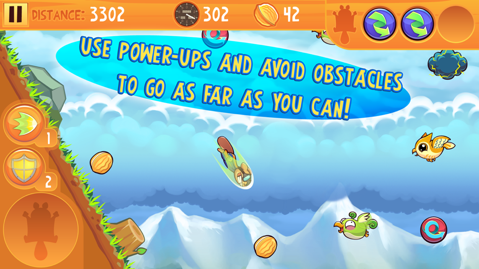 #2. Kew Kew - The Crazy & Nuts Flying Squirrel Game (iOS) 由: TPG TECNOLOGIA DA INFORMACAO LTDA