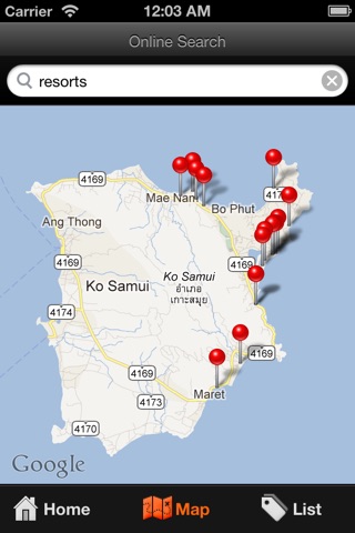 Ko Samui Travel Map (Thailand) screenshot 2