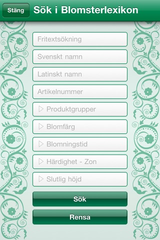 Blomsterlexikon screenshot 2