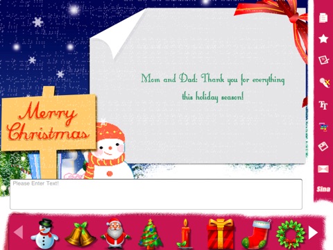Nice Christmas Card for HD -Send Recording screenshot 3
