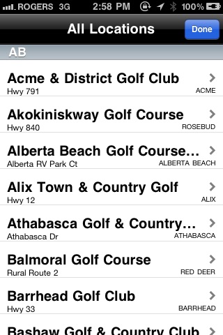 iFIND - Canadian Golf Course Finder (Lite Edition) screenshot 4