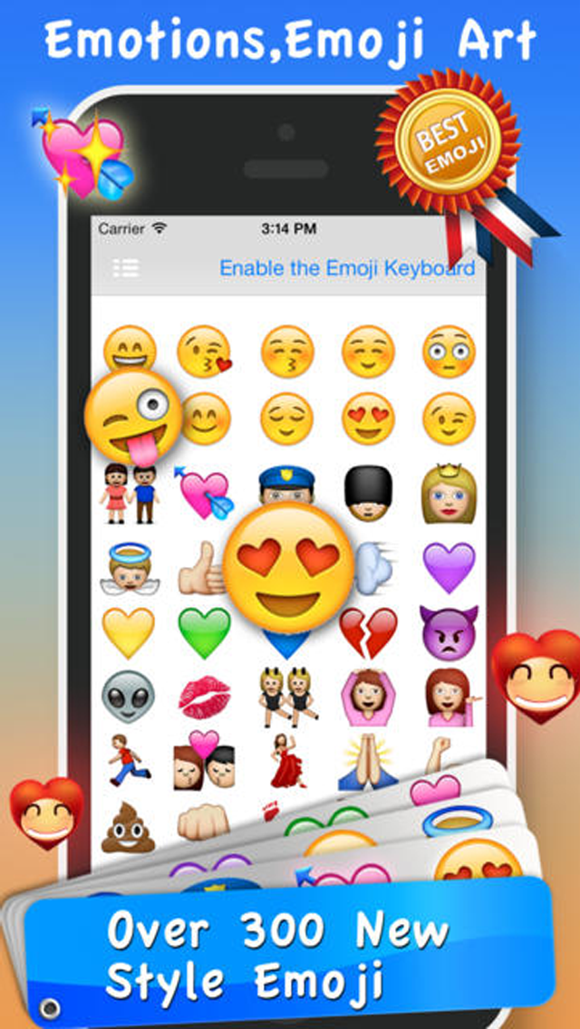 Emoji Emoticons & Animated 3D Smileys PRO - SMS,MMS Faces Stickers for WhatsApp Screenshot