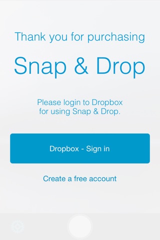 Snap & Drop - Camera that allows one to upload photos into Dropbox quickly screenshot 2