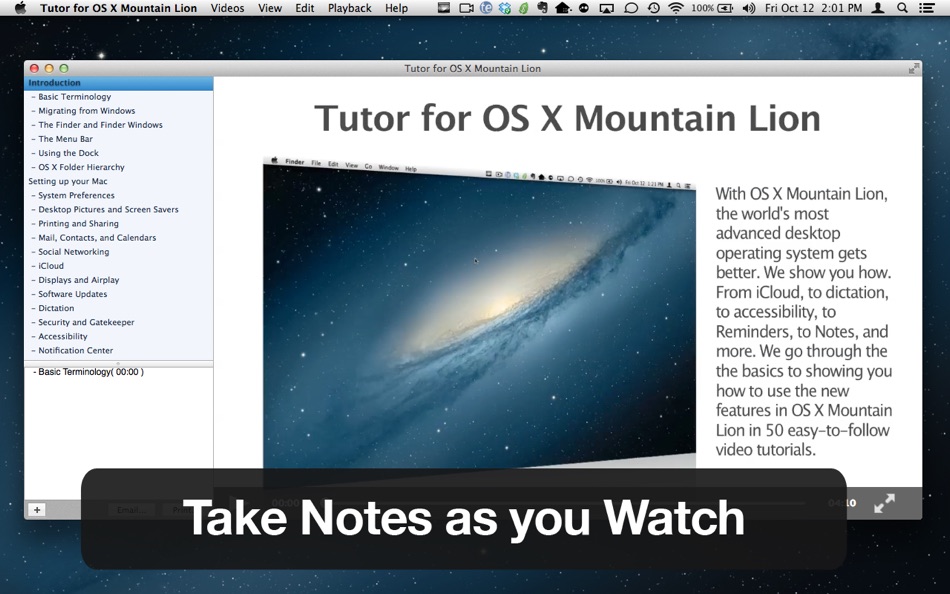#5. Tutor for OS X Mountain Lion (macOS) Podle: Noteboom Productions, Ltd.