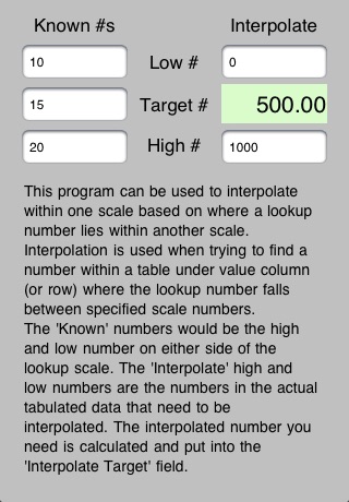 Interpolation Calculator screenshot 2