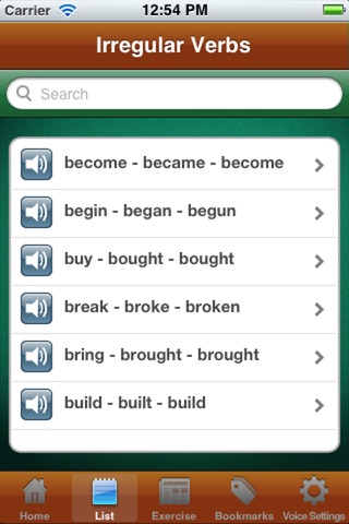 Campus Irregular Verbs screenshot 2