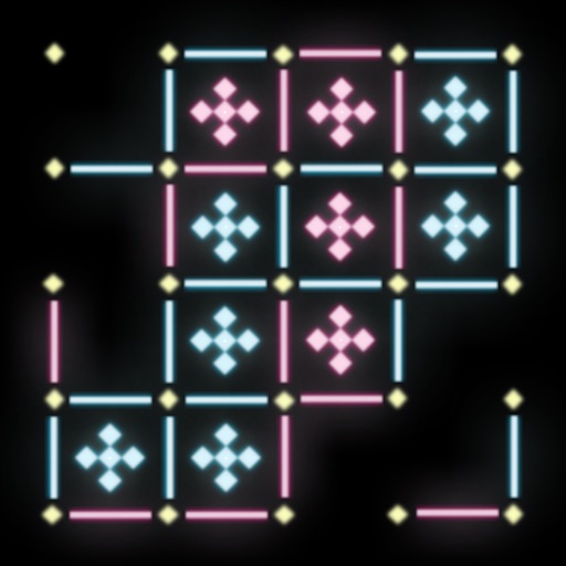 Dots and Boxes Neon by Appolica