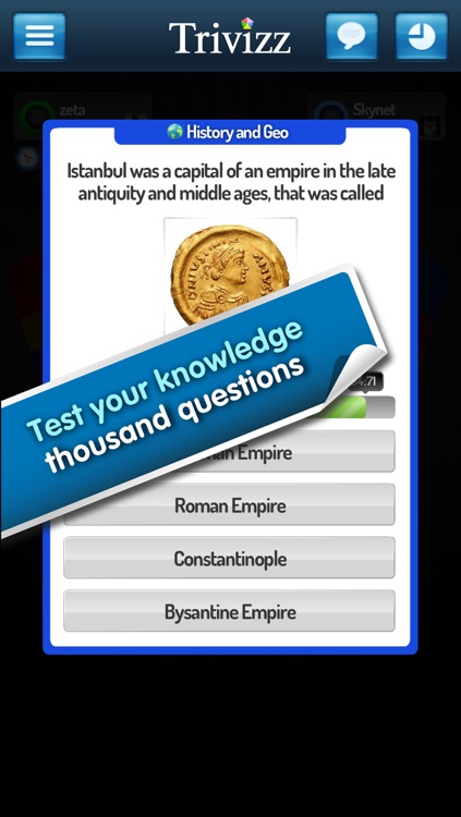 Trivizz - Trivial Quiz game for up to 6 players