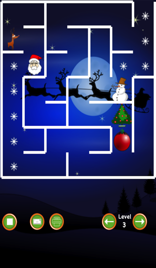 Screenshot #2 pour Labyrinthe de Noël (père Noël vs bonhomme de neige)