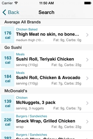 CalorieKing Food Search screenshot 3