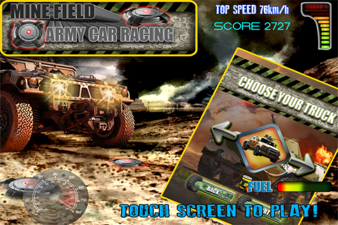 Mine Field Army Car Racing: Free screenshot 3