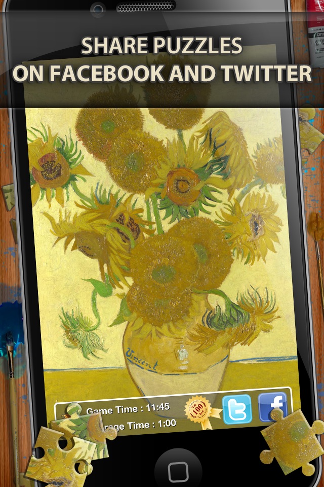 Vincent Van Gogh Jigsaw Puzzles  - Play with Paintings. Prominent Masterpieces to recognize and put together screenshot 4