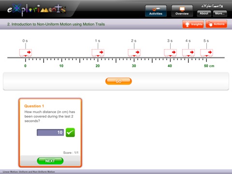 Exploriments: Linear Motion – Uniform and Non-Uniform Motion screenshot 3