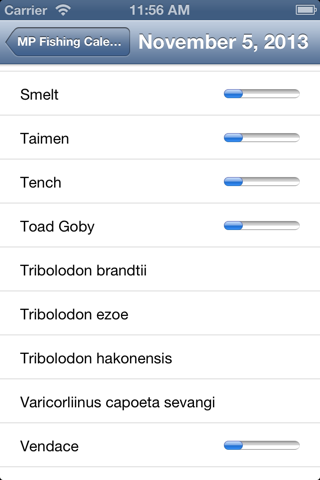 MP Fishing Calendar screenshot 2