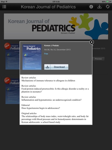 Korean Journal of Pediatrics screenshot 3
