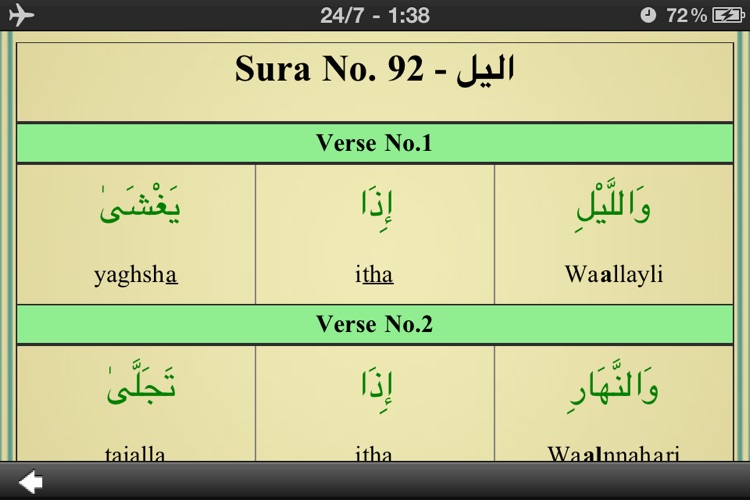 Learn to read Quran : Arabic to English Transliteration