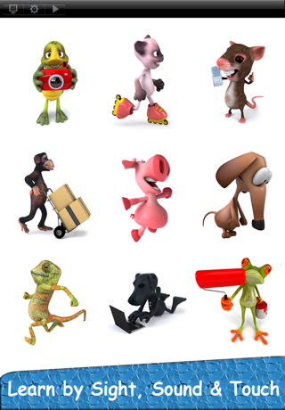 Screenshot #3 pour Baby Hear & Read Verbs Lite - See, Listen and Spell with 3D Animals for Free - Best Game and Top Fun for Kids