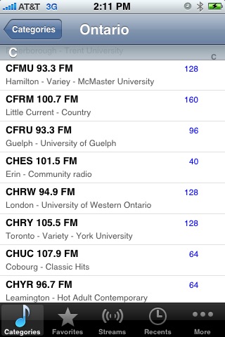 Canada Radio screenshot 3