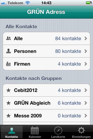 GRÜN Adress - Kontakte Gruppen Verwalten screenshot 2