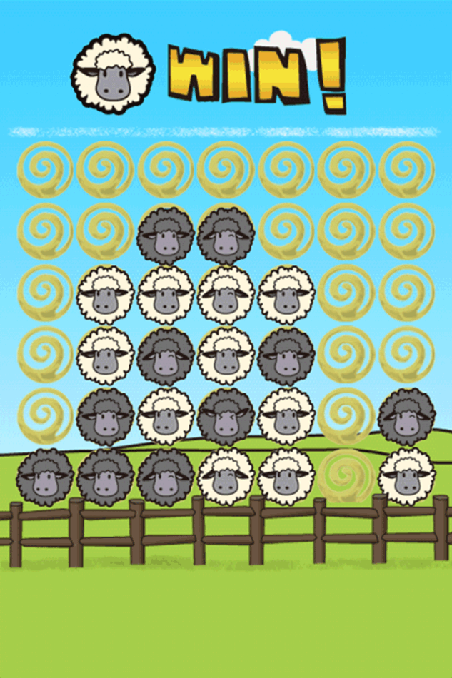 #3. Four sheep in a row LovelySheep (iOS) 由: Happymeal Inc.