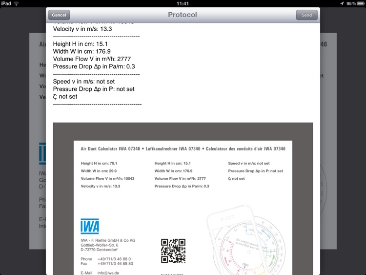 Air Duct Calculator IWA 42 006 screenshot-4