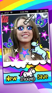 i'ma unicorn - amazing glitter rainbow sticker camera! iphone screenshot 4