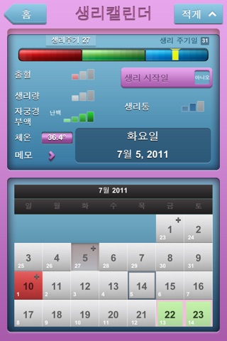 Fertility Clock: menstrual period + ovulation log screenshot 2