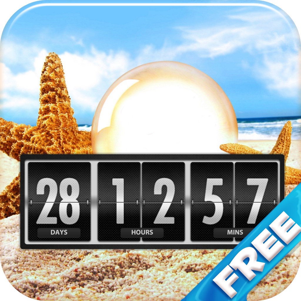 Holiday and Vacation Countdown Widget Free Version- Event Count Down Timer (for counting how many days and time to go, until your traveling days!) - iOS7 optimized | Apps | 148Apps