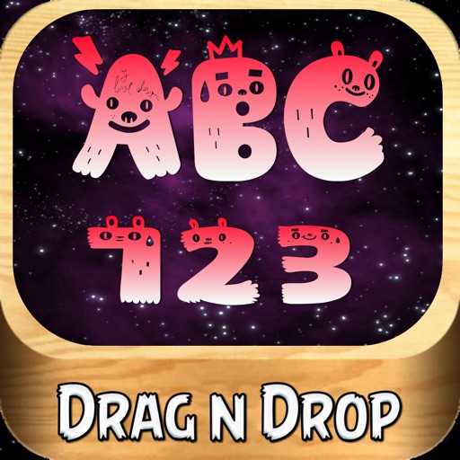 Drag 'n' Drop Alphabet Numbers & endless Symbol iOS App