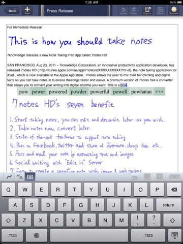 Smart Writing Tool - 7notes HD Premium screenshot 3