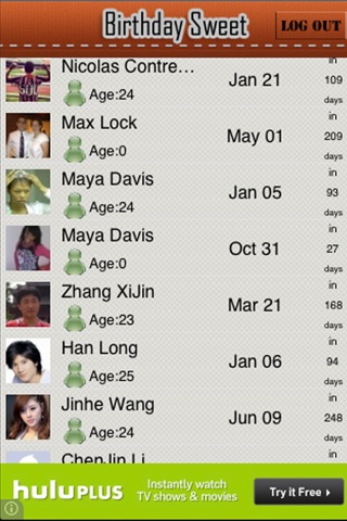 BirthdayApp screenshot 2