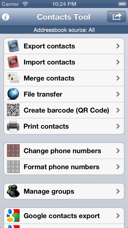 Contacts Tool