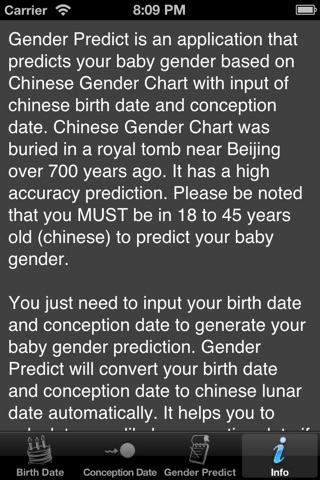 Conception Birth Date Chart