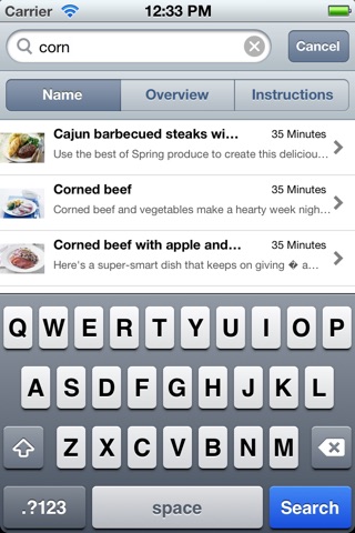 Beef Recipes for iPhone screenshot 2
