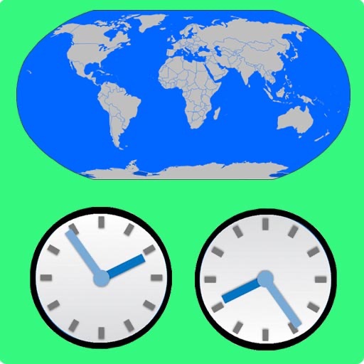 Time Converter Two Zone (for iPad) icon